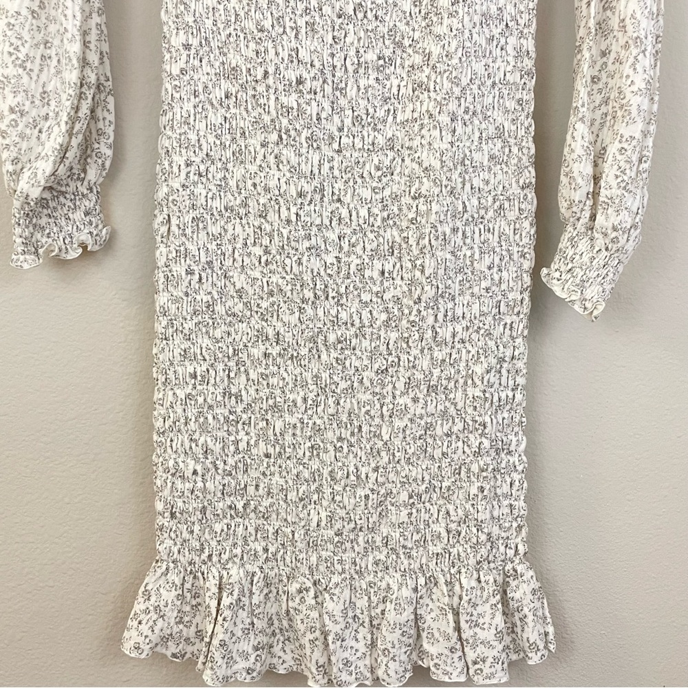 NWT Nothing‎ Fits But Ichika Floral Long Sleeve Smocked Maternity Dress Size S/M - Picture 5 of 10